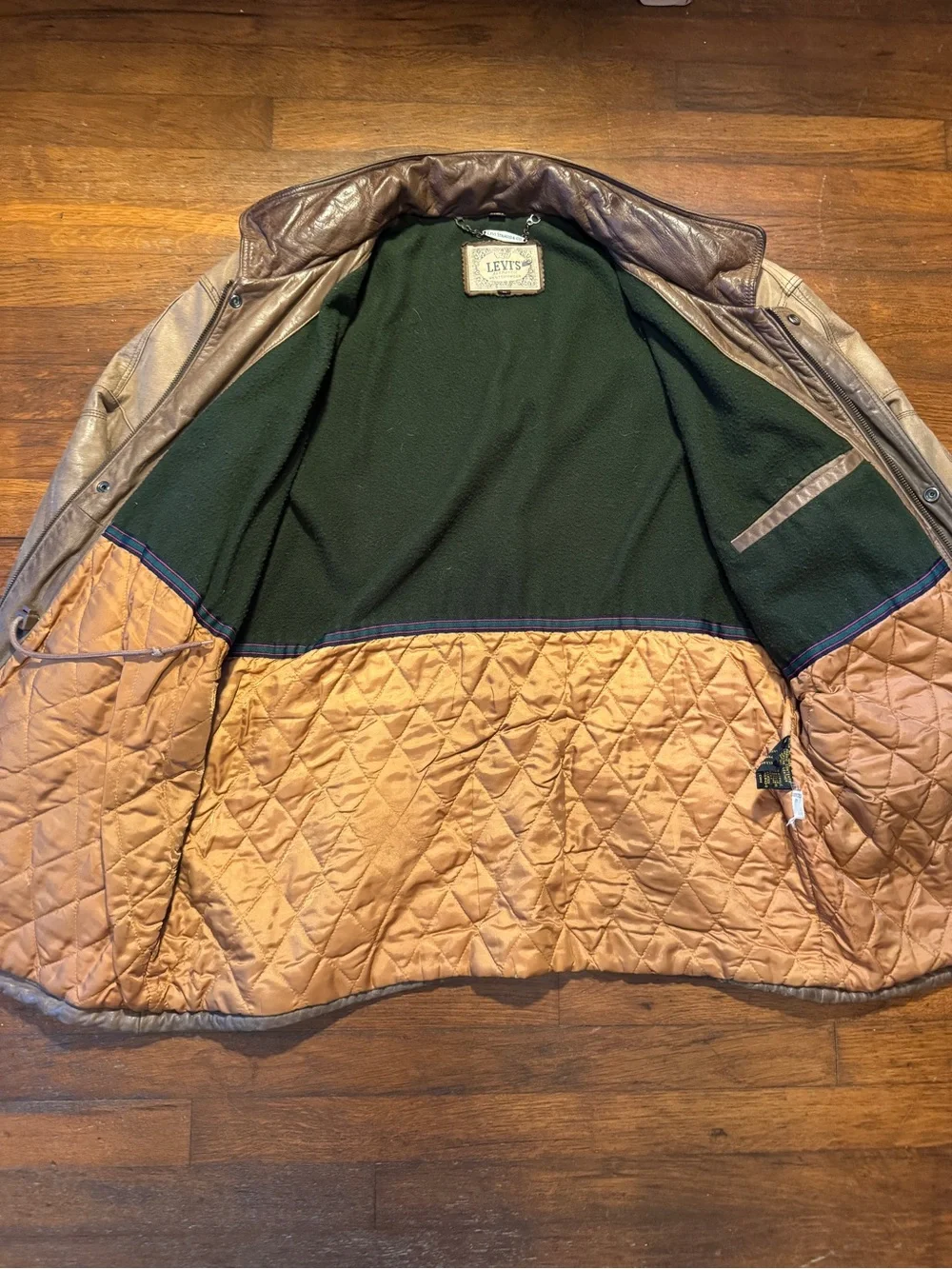 Levi's Brown Leather Military Field Jacket